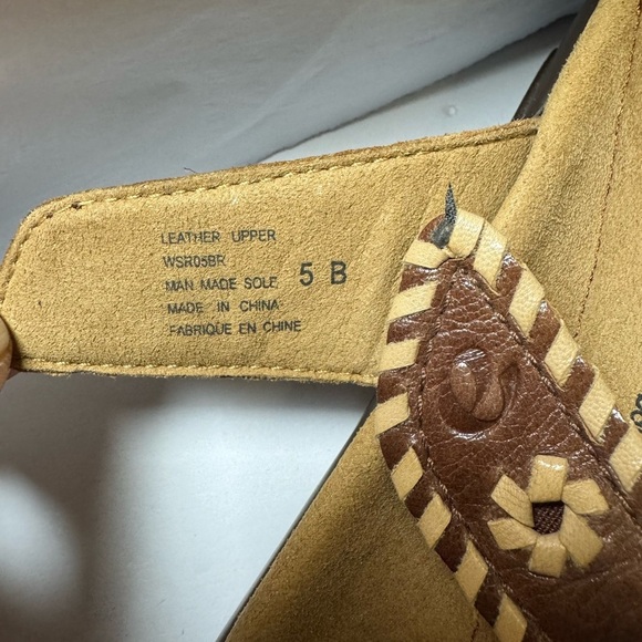 Aragon Comfort Engineering By New Balance Brown Leather Slip On Sandals - Picture 10 of 10